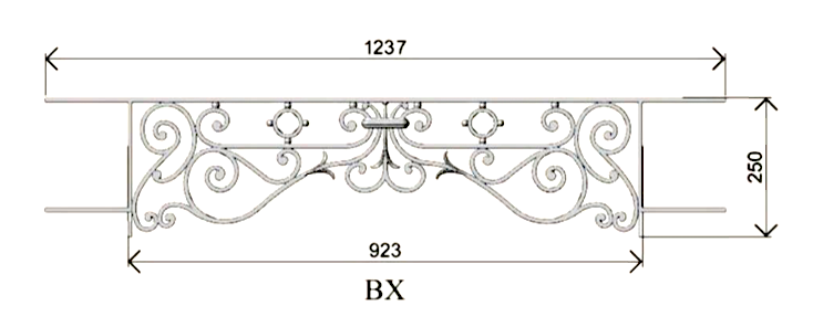 garde-corps, barre d'appui, appui de fenêtre, balustrade, en fonte moulée et fer forgé_LOISELET_BM